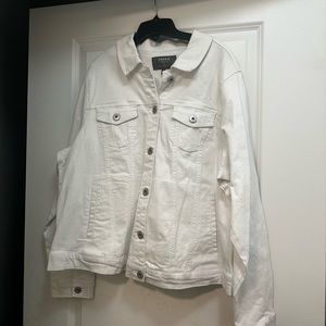 Torrid size 3 white denim jacket.